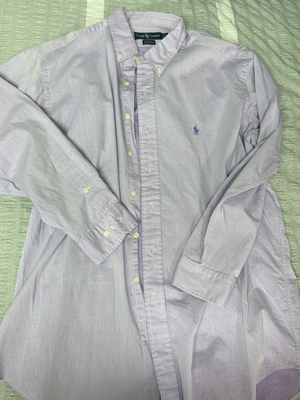 Ralph Lauren Lavender Button-Down Oxford Shirt with Pony Logo